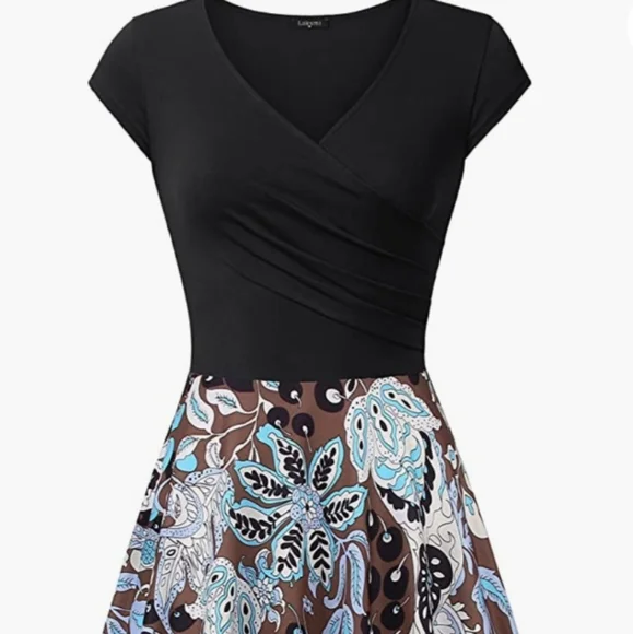 Laksmi retro Paisley jersey dress Laksmi retro Paisley jersey dress